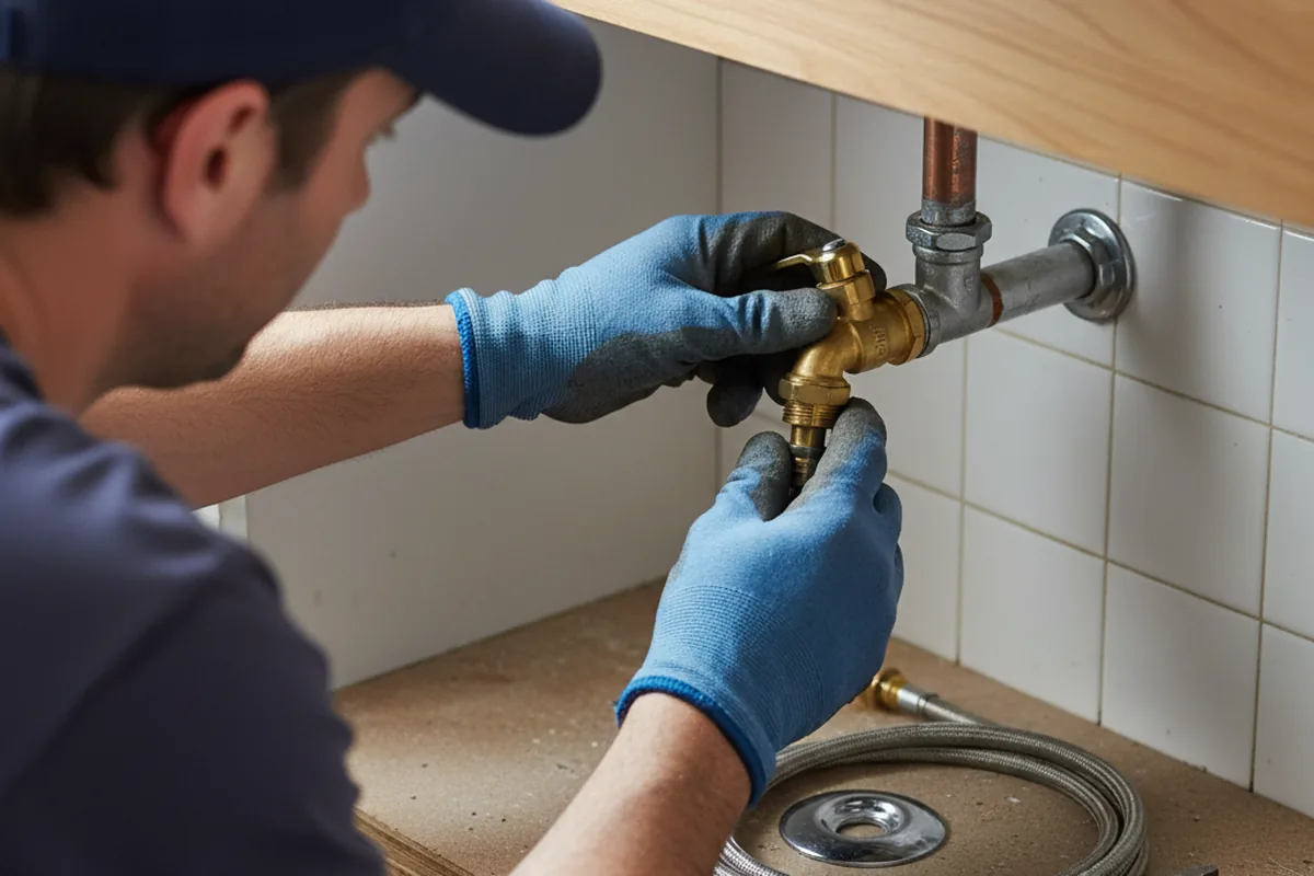 Shutoff valve and fitting work during Faucet and Fixture Repair in Bozman